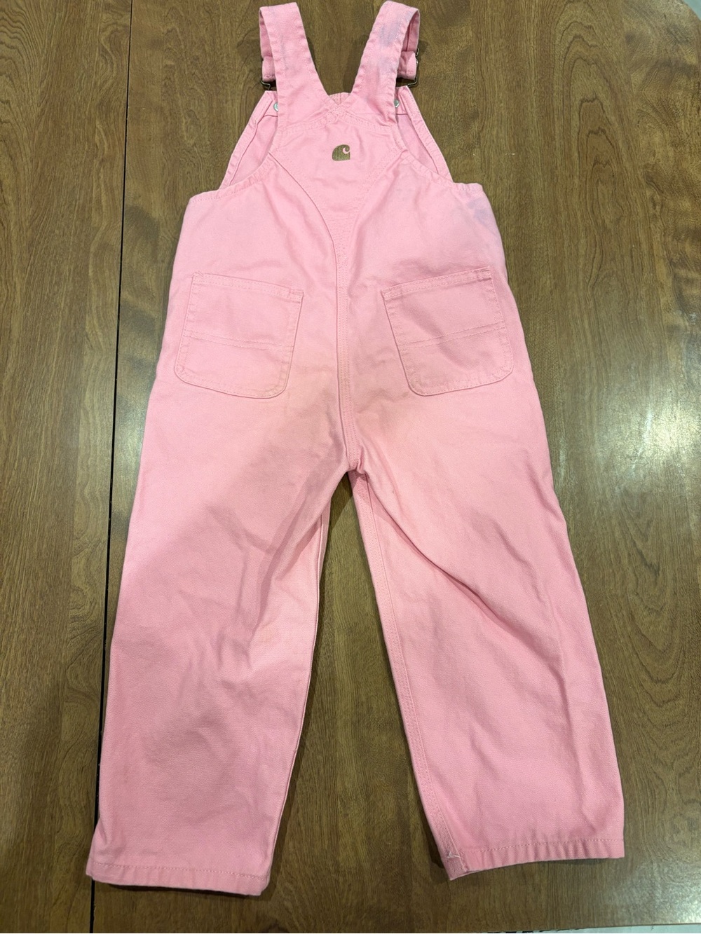 Carhartt Pink Kids Overalls with Adjustable Straps - Picture 4 of 7